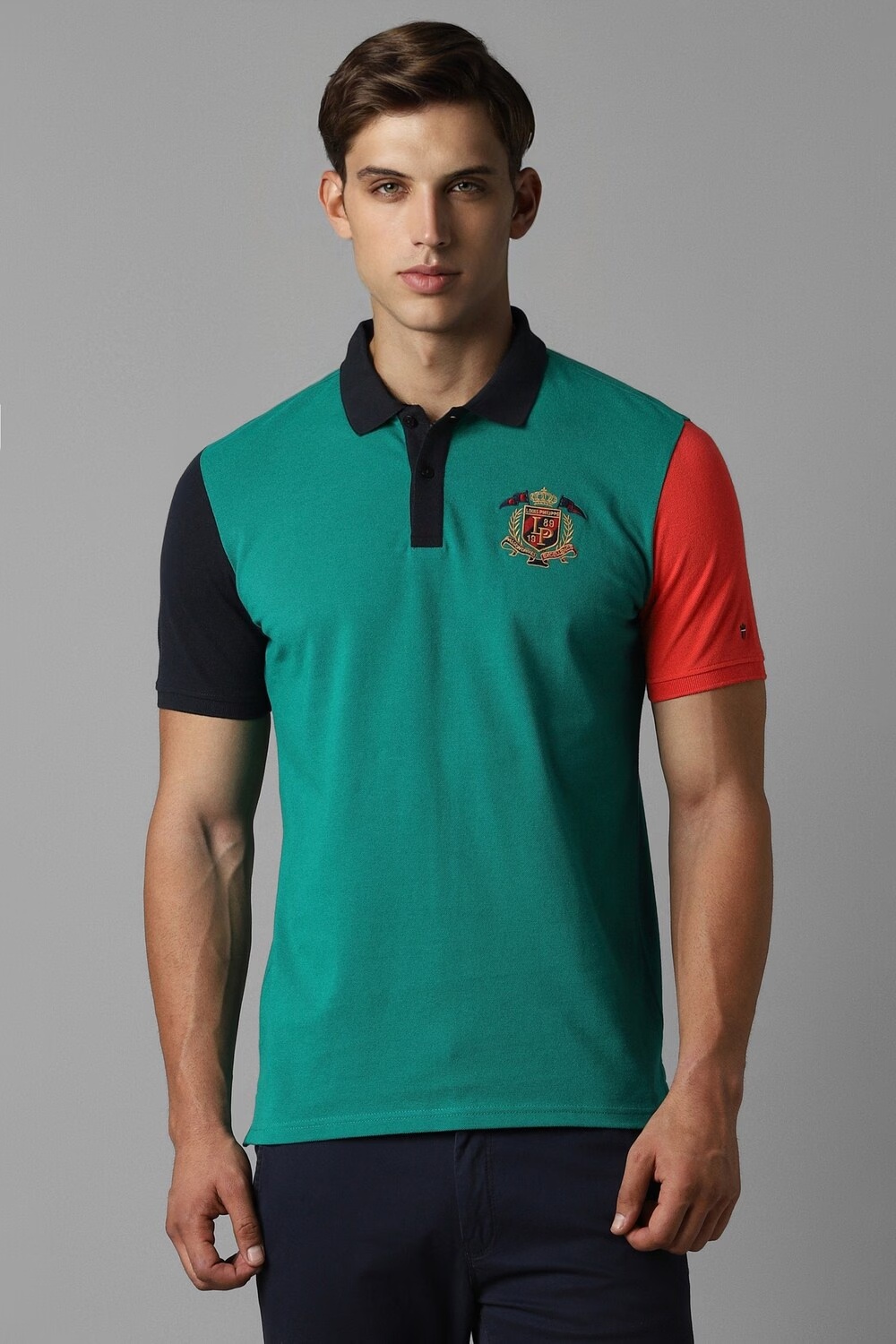 Men Green Print Polo Neck T-shirt-Green 1 11009-men-green-print-polo-neck-t-shirt-green-1.jpg