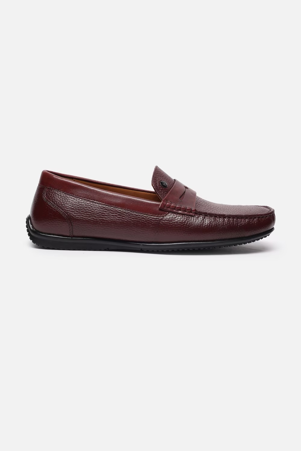 Men Milled Leather Burgundy Moccassin Slip On Shoes-Burgundy 1 11131-men-milled-leather-burgundy-moccassin-slip-on-shoes-burgundy-1.jpg