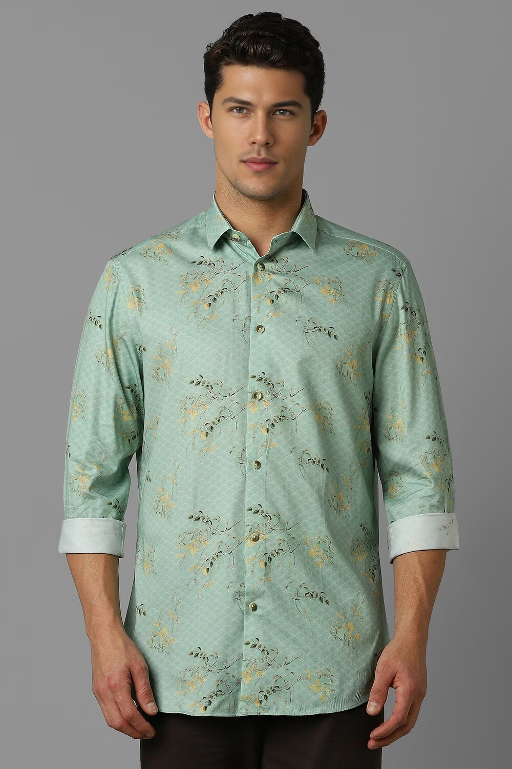 Men Green Classic Fit Print Full Sleeves Casual Shirt-Green 1 11858-men-green-classic-fit-print-full-sleeves-casual-shirt-green-1.jpg
