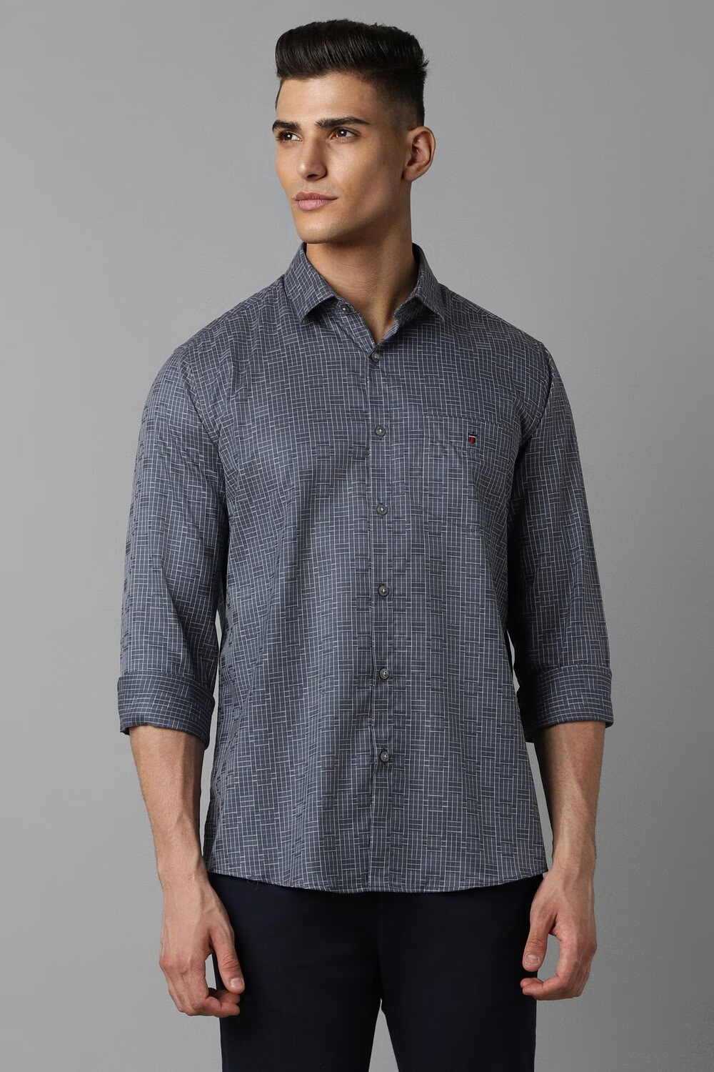 Men Grey Slim Fit Check Full Sleeves Casual Shirt-Grey 1 12554-men-grey-slim-fit-check-full-sleeves-casual-shirt-grey-1.jpg