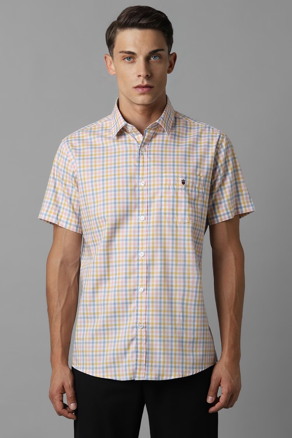 Men Multi Check Half Sleeves Casual Shirt-Multi
