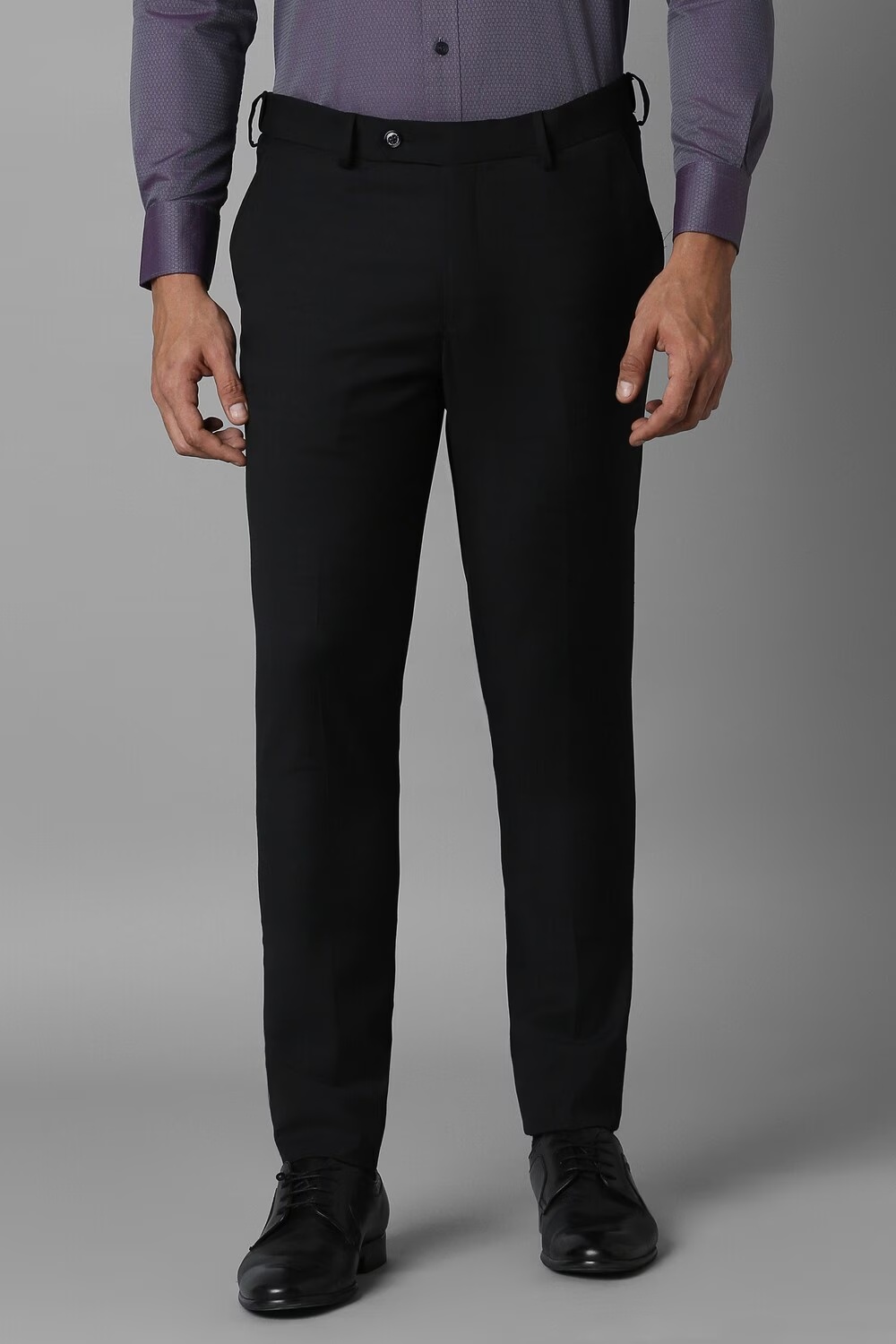 Men Black Slim Fit Solid Flat Front Casual Trousers-Black 1 13469-men-black-slim-fit-solid-flat-front-casual-trousers-black-1.jpg