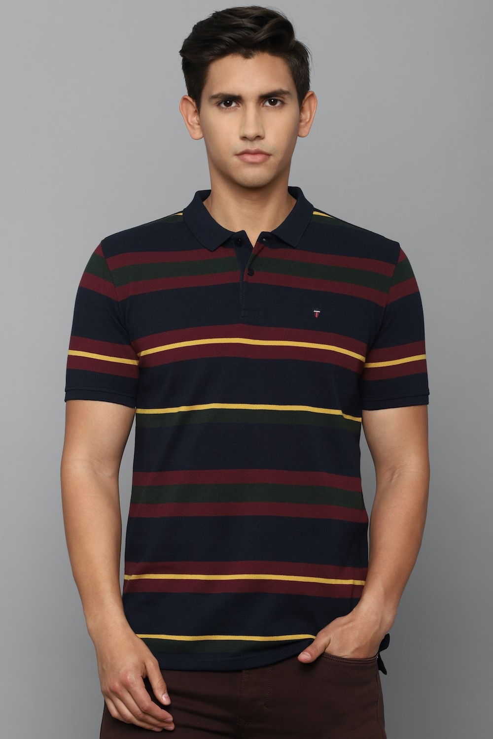Men Multi Stripe Polo Neck T-shirt-Multi 1 13998-men-multi-stripe-polo-neck-t-shirt-multi-1.jpg