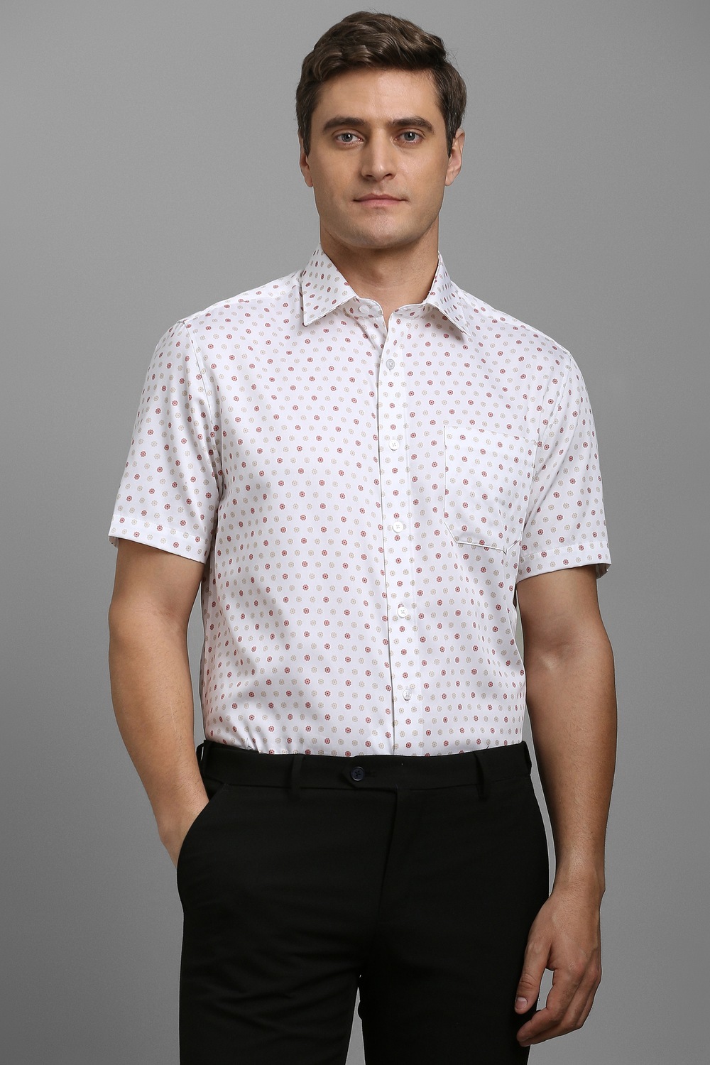 Men White Print Half Sleeves Formal Shirt-White 1 14294-men-white-print-half-sleeves-formal-shirt-white-1.jpg