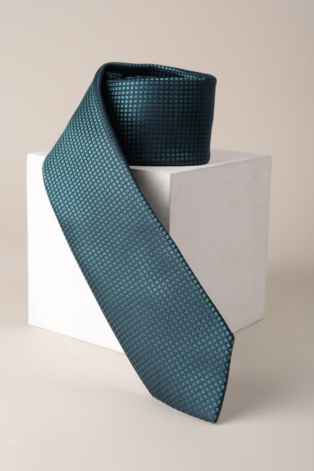 Men Blue Embroidered Tie-Blue