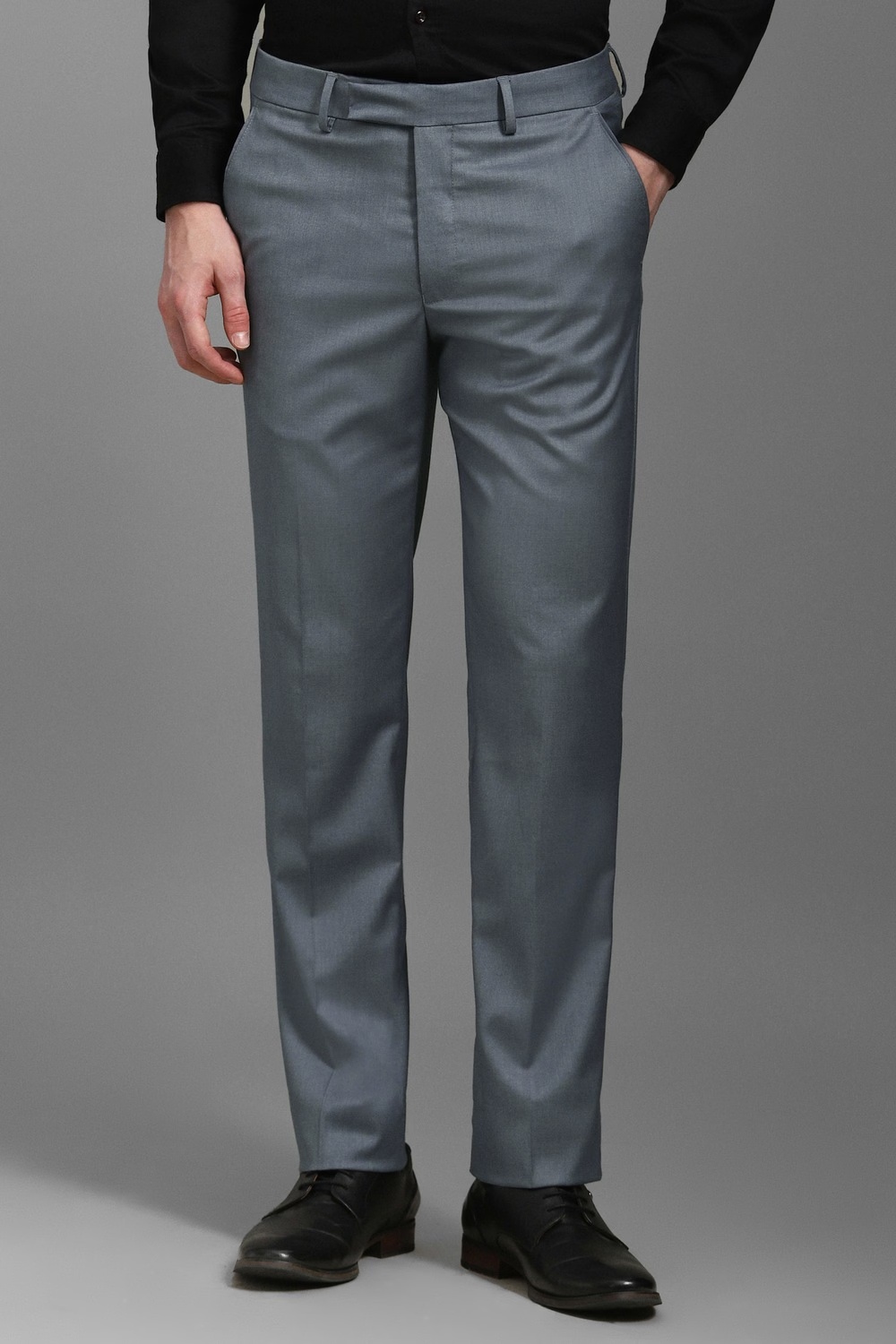Men Grey Slim Fit Textured Flat Front Formal Trousers-Grey 1 16153-men-grey-slim-fit-textured-flat-front-formal-trousers-grey-1.jpg