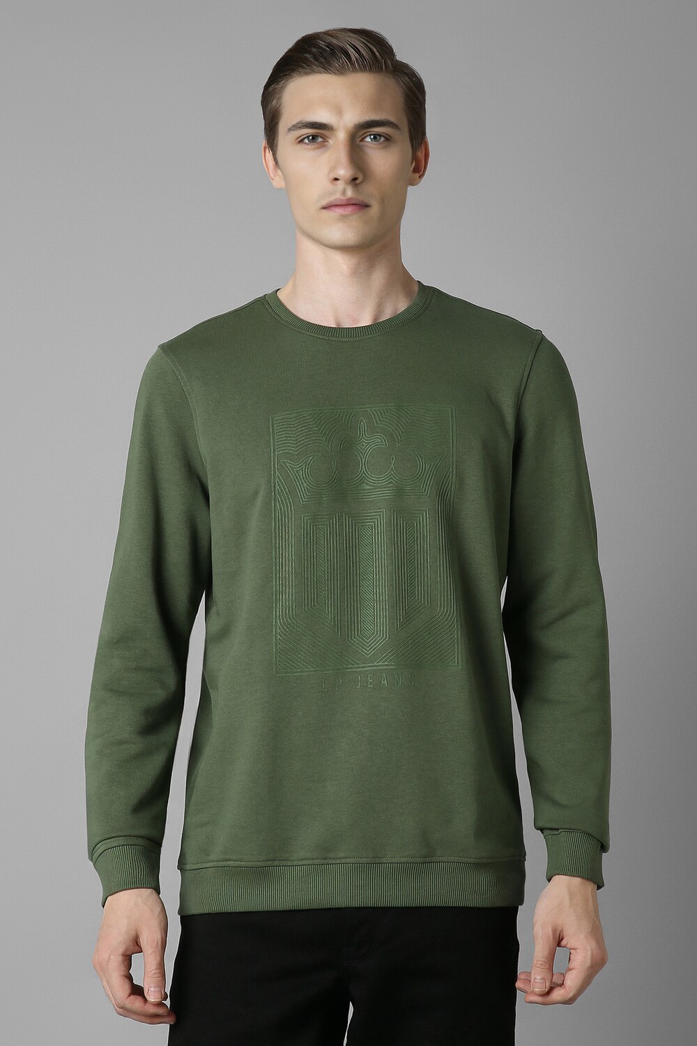 Men Casual Olive Print Sweatshirt-Olive 1 1696-men-casual-olive-print-sweatshirt-olive-1.jpg