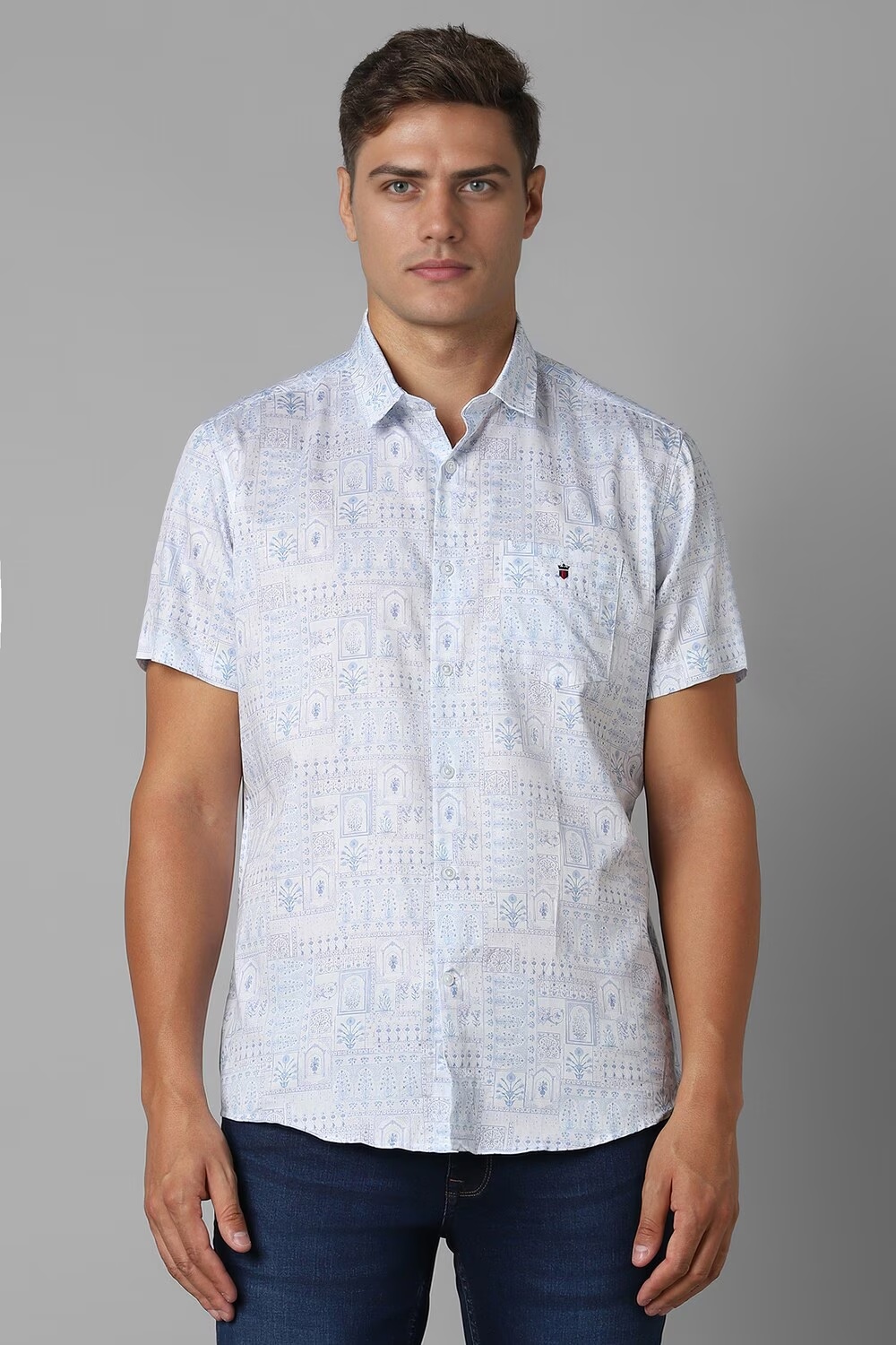 Men Blue Slim Fit Print Half Sleeves Casual Shirt-Blue 1 17221-men-blue-slim-fit-print-half-sleeves-casual-shirt-blue-1.jpg