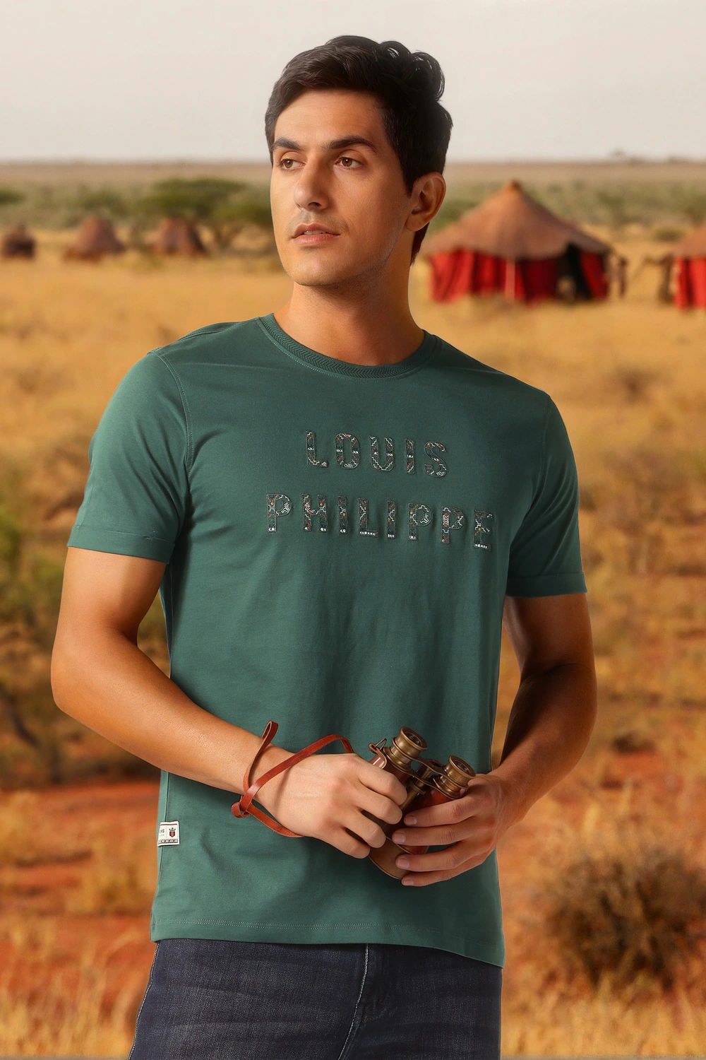 Men Green Graphic Print Crew Neck T-shirt-Green