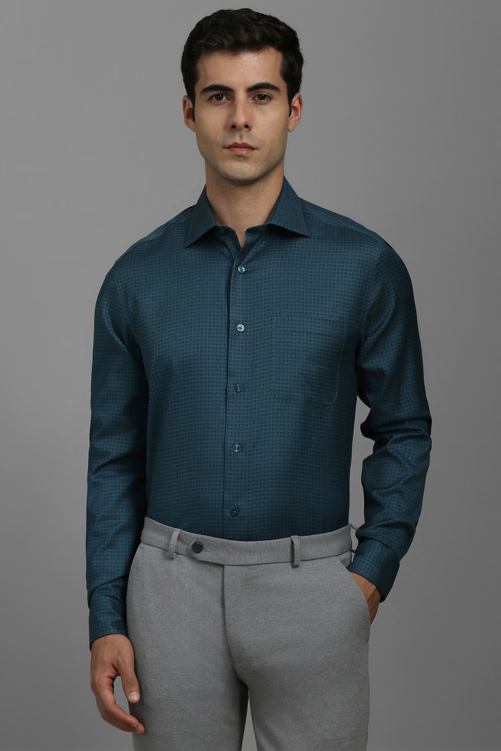 Men Green Classic Fit Print Full Sleeves Formal Shirt-Green 1 17685-men-green-classic-fit-print-full-sleeves-formal-shirt-green-1.jpg