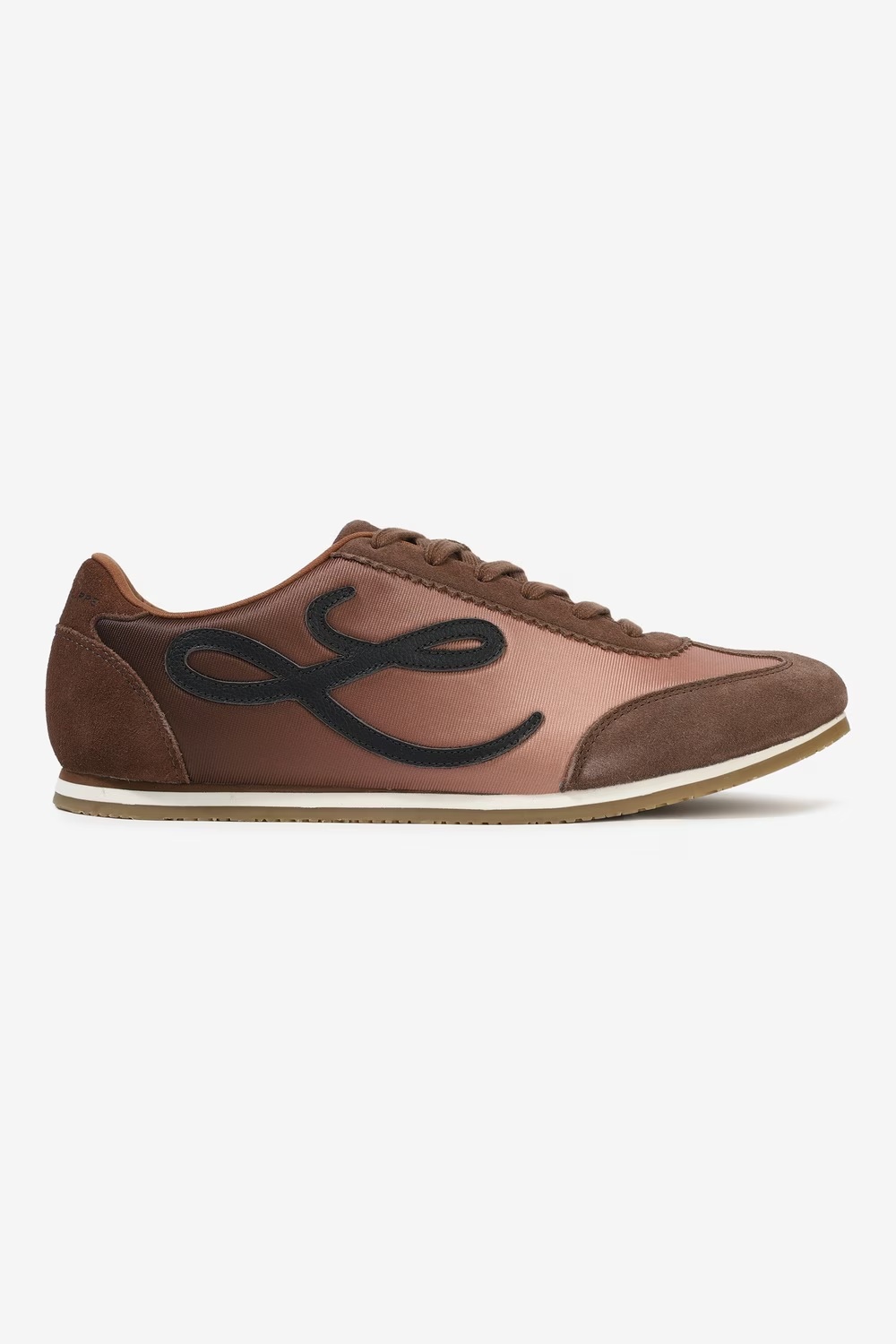 Men Brown Sneakers with Signature Branding-Brown