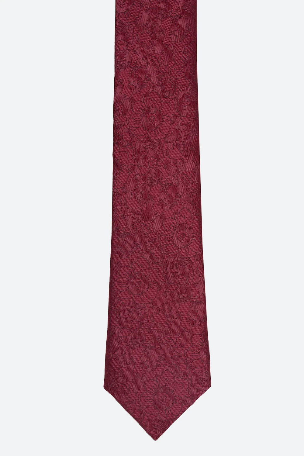 Men Red Print Tie-Red