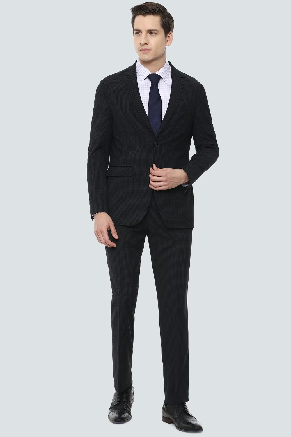 Men Black Slim Fit Check Formal Two Piece Suit-Black 1 19852-men-black-slim-fit-check-formal-two-piece-suit-black-1.jpg