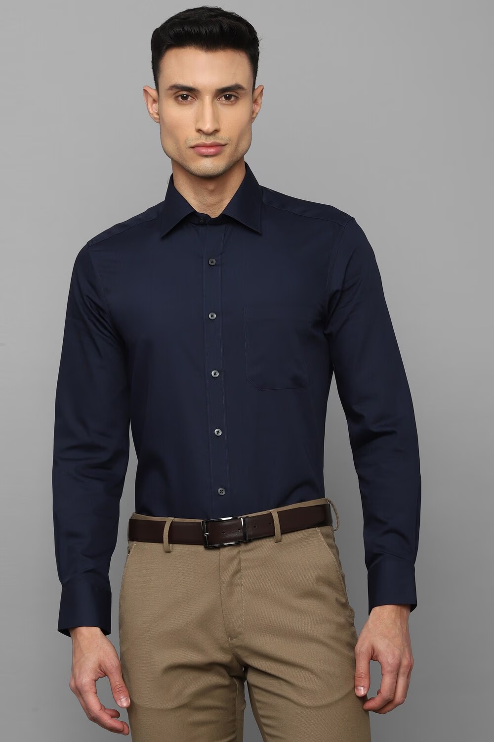 Men Navy Shirt-Navy