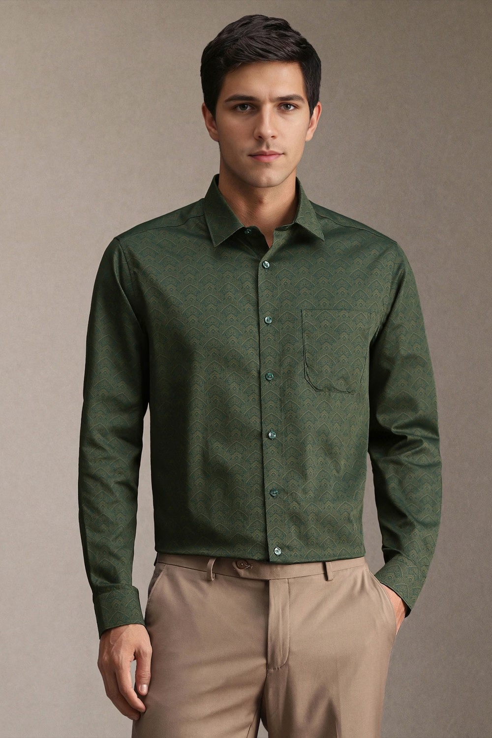 Men Green Print Full Sleeves Formal Shirt-Green 1 23690-men-green-print-full-sleeves-formal-shirt-green-1.jpg