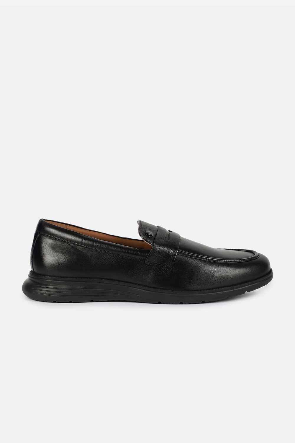 Men Saddle Detail Leather Black Slip On Shoes-Black 1 23986-men-saddle-detail-leather-black-slip-on-shoes-black-1.jpg