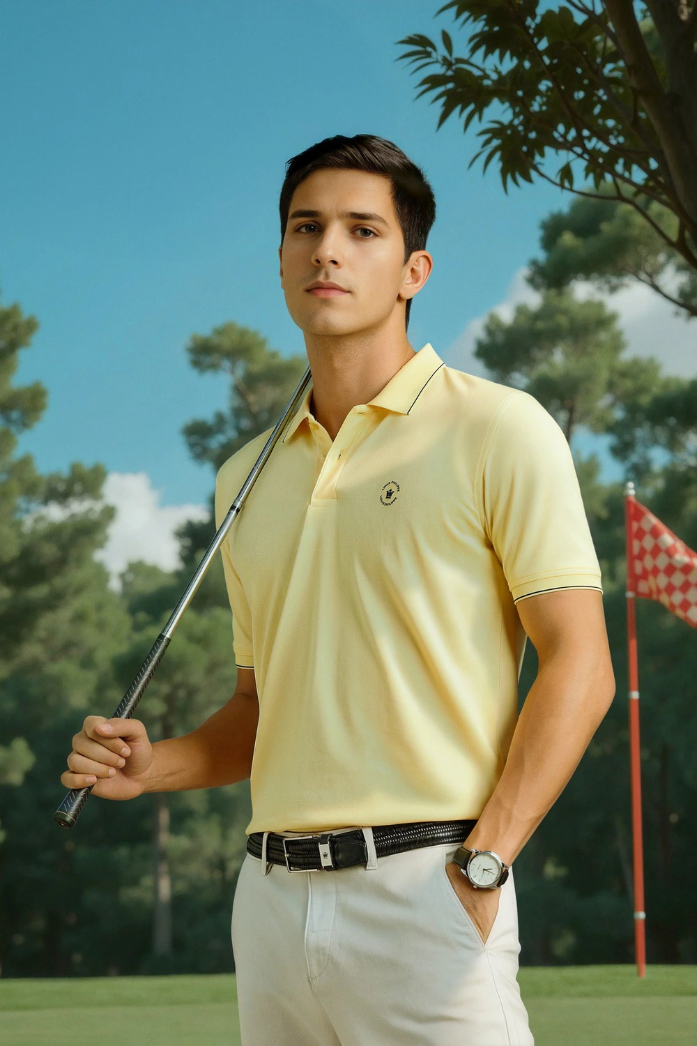 Men Yellow Solid Polo Neck T-shirt-Yellow 1 24121-men-yellow-solid-polo-neck-t-shirt-yellow-1.webp