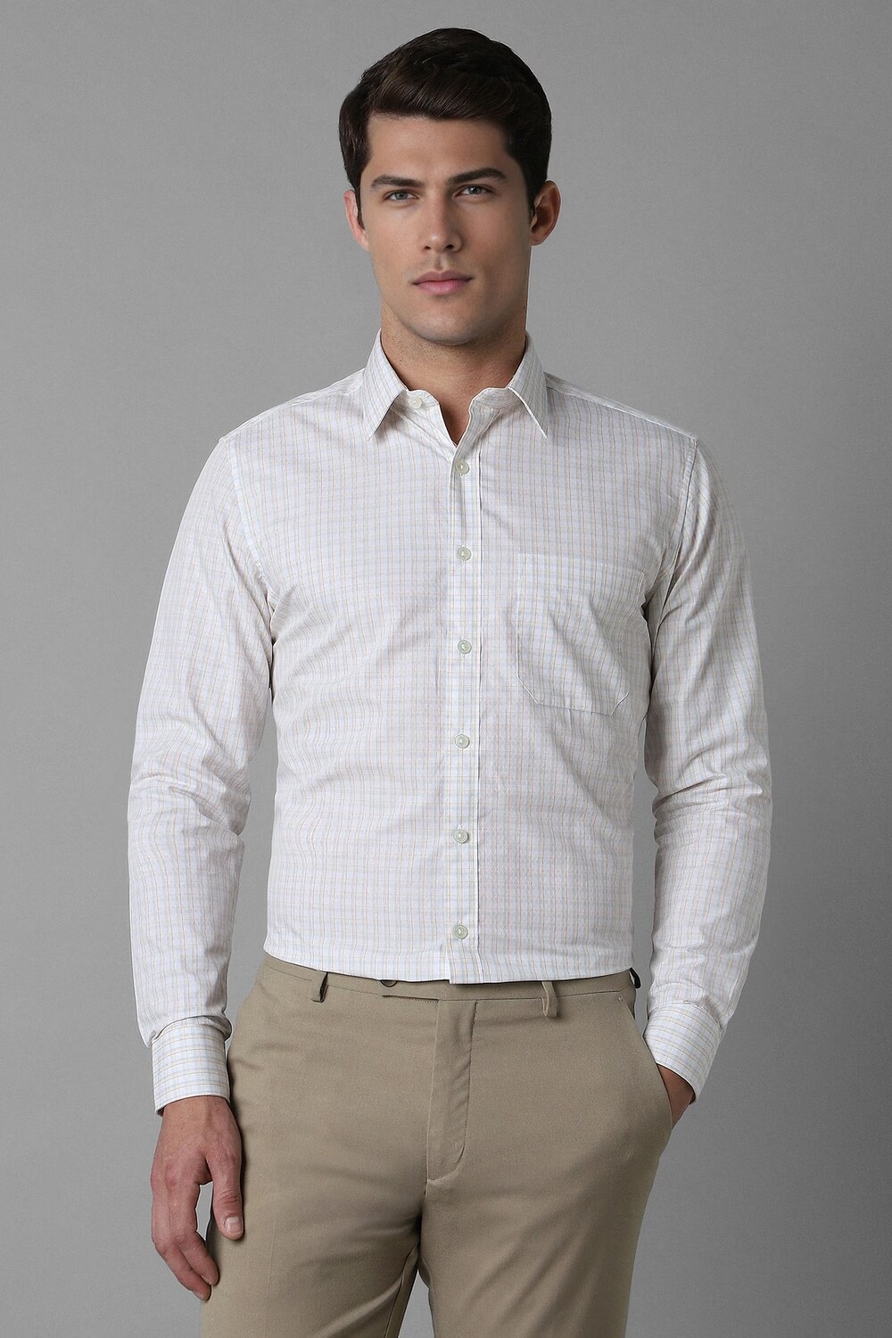 Men White Slim Fit Check Full Sleeves Formal Shirt-White 1 24285-men-white-slim-fit-check-full-sleeves-formal-shirt-white-1.jpg