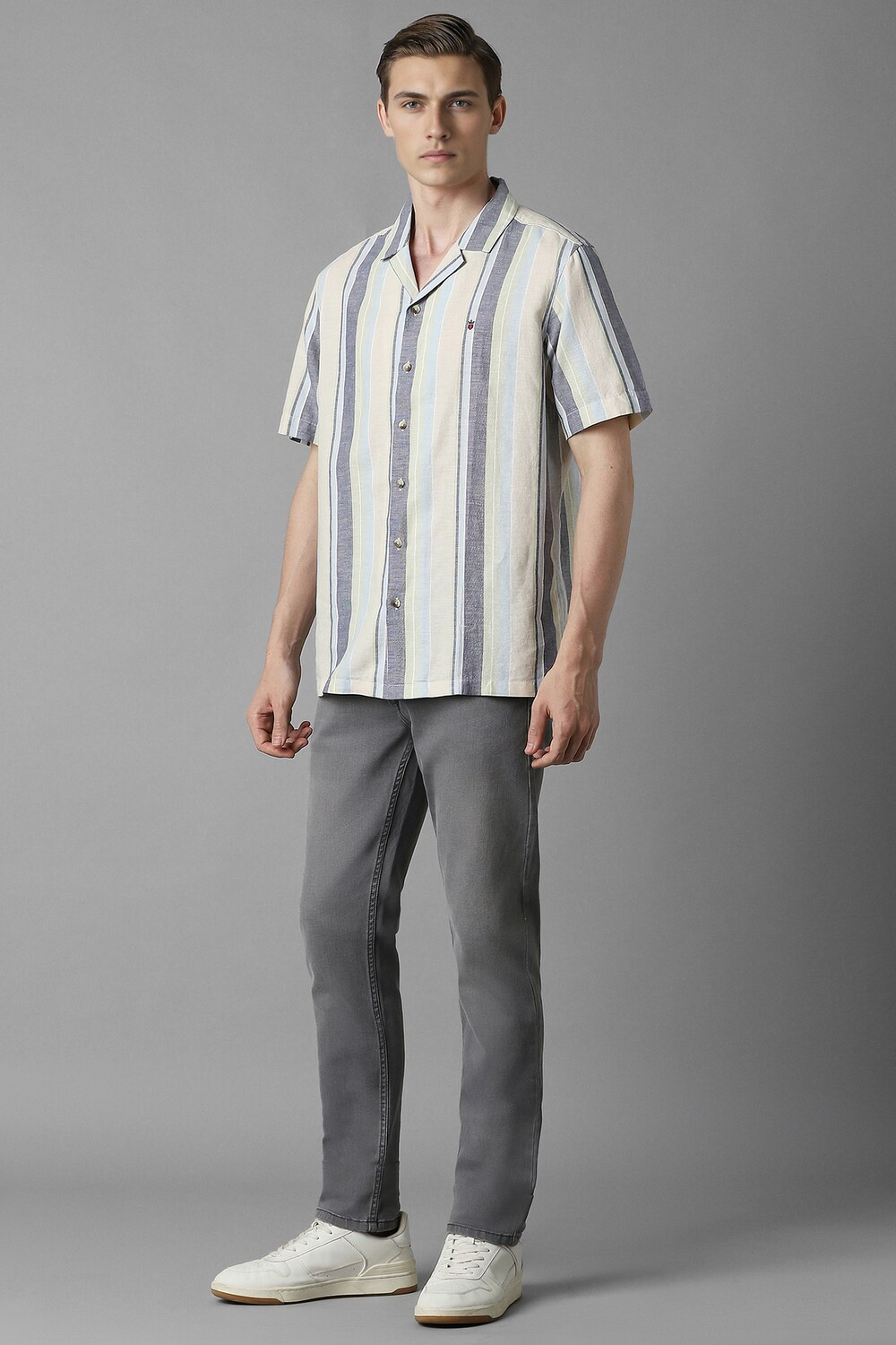 250-men-grey-slim-fit-stripe-half-sleeves-casual-shirt-grey-1.jpg