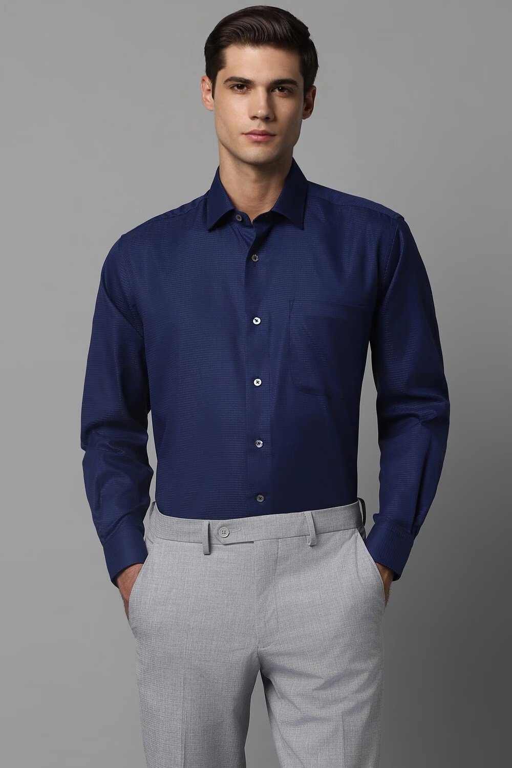 Men Navy Classic Fit Textured Full Sleeves Formal Shirt-Navy 1 25114-men-navy-classic-fit-textured-full-sleeves-formal-shirt-navy-1.jpg