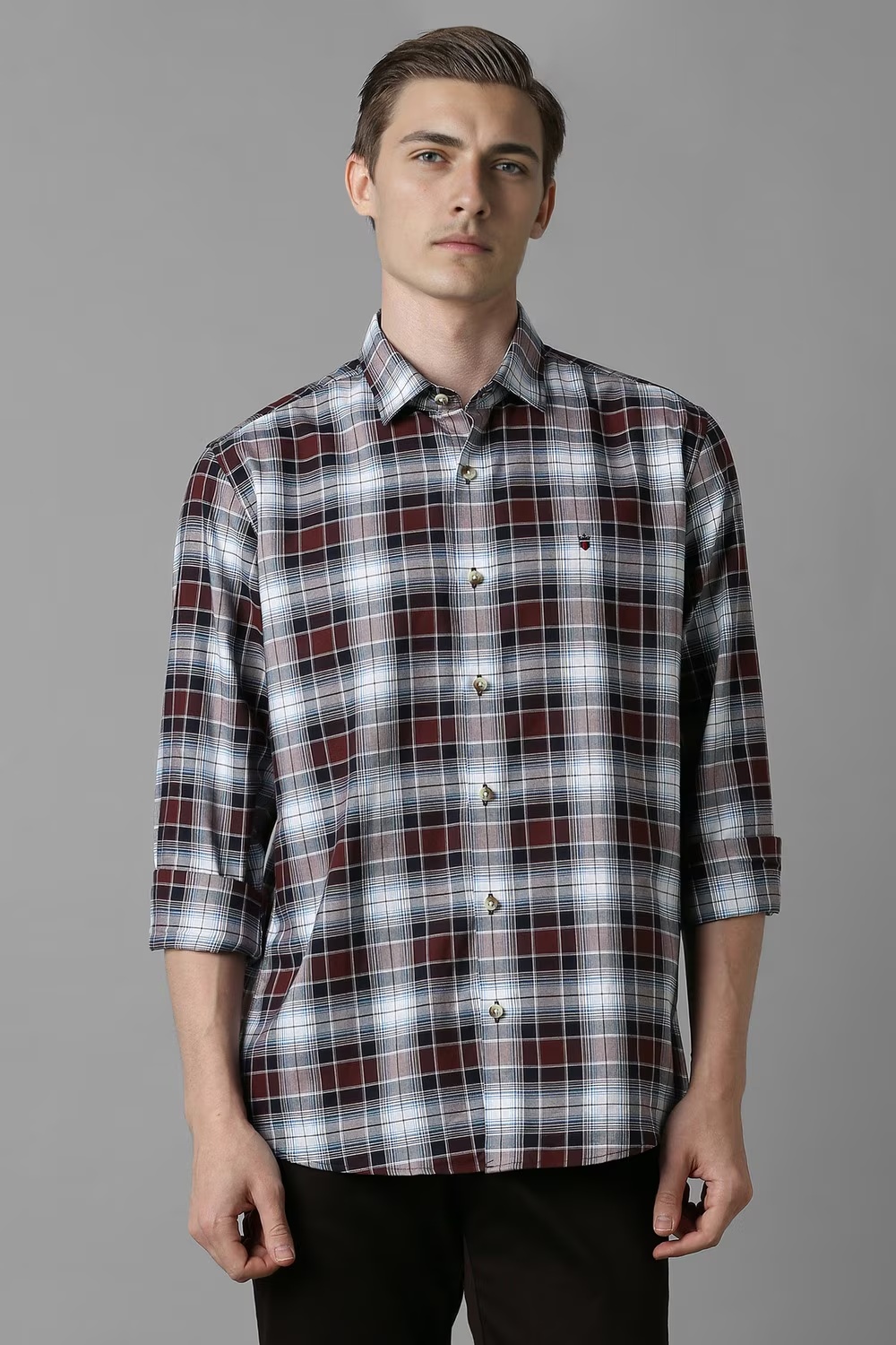 Men Maroon Check Full Sleeves Casual Shirt-Maroon 1 25449-men-maroon-check-full-sleeves-casual-shirt-maroon-1.jpg