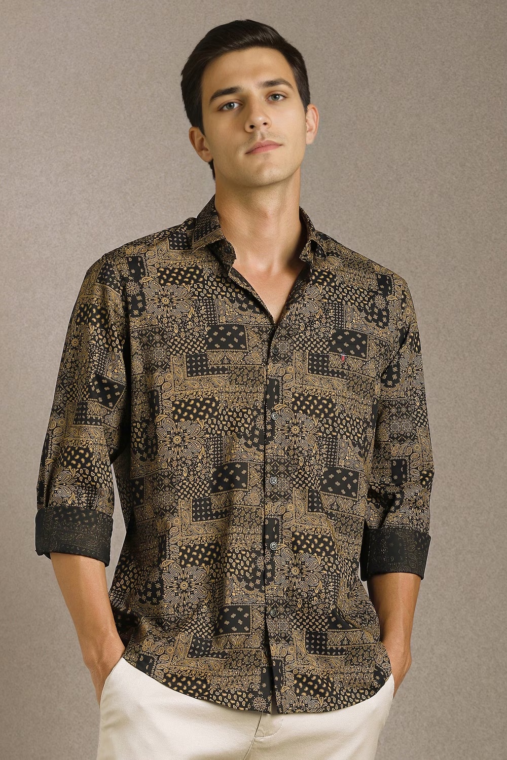 Men Black Print Full Sleeves Casual Shirt-Black 1 25485-men-black-print-full-sleeves-casual-shirt-black-1.jpg