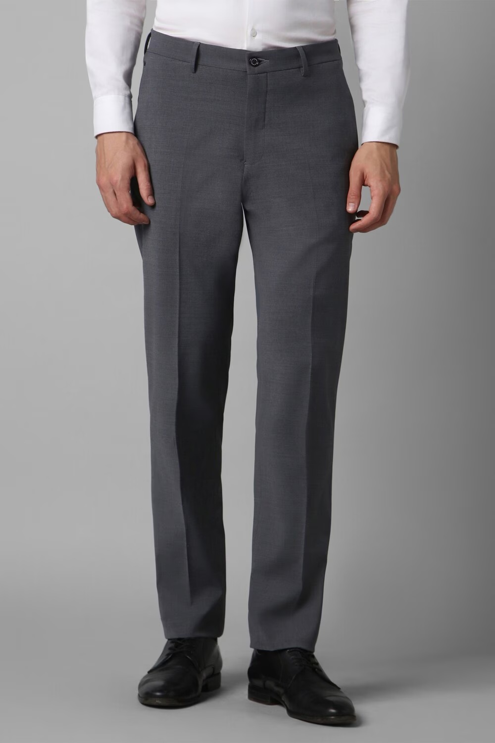 Men Grey Slim Fit Textured Flat Front Formal Trousers-Grey 1 25875-men-grey-slim-fit-textured-flat-front-formal-trousers-grey-1.jpg