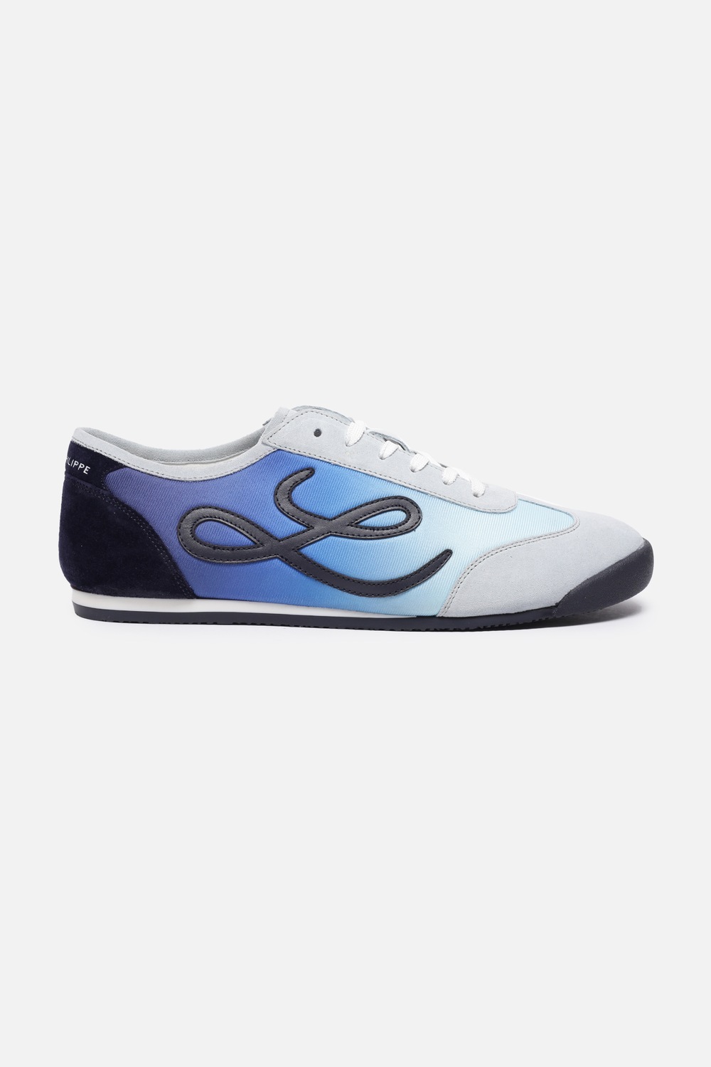 Men Gradient Blue Sneakers with Signature Branding-Blue