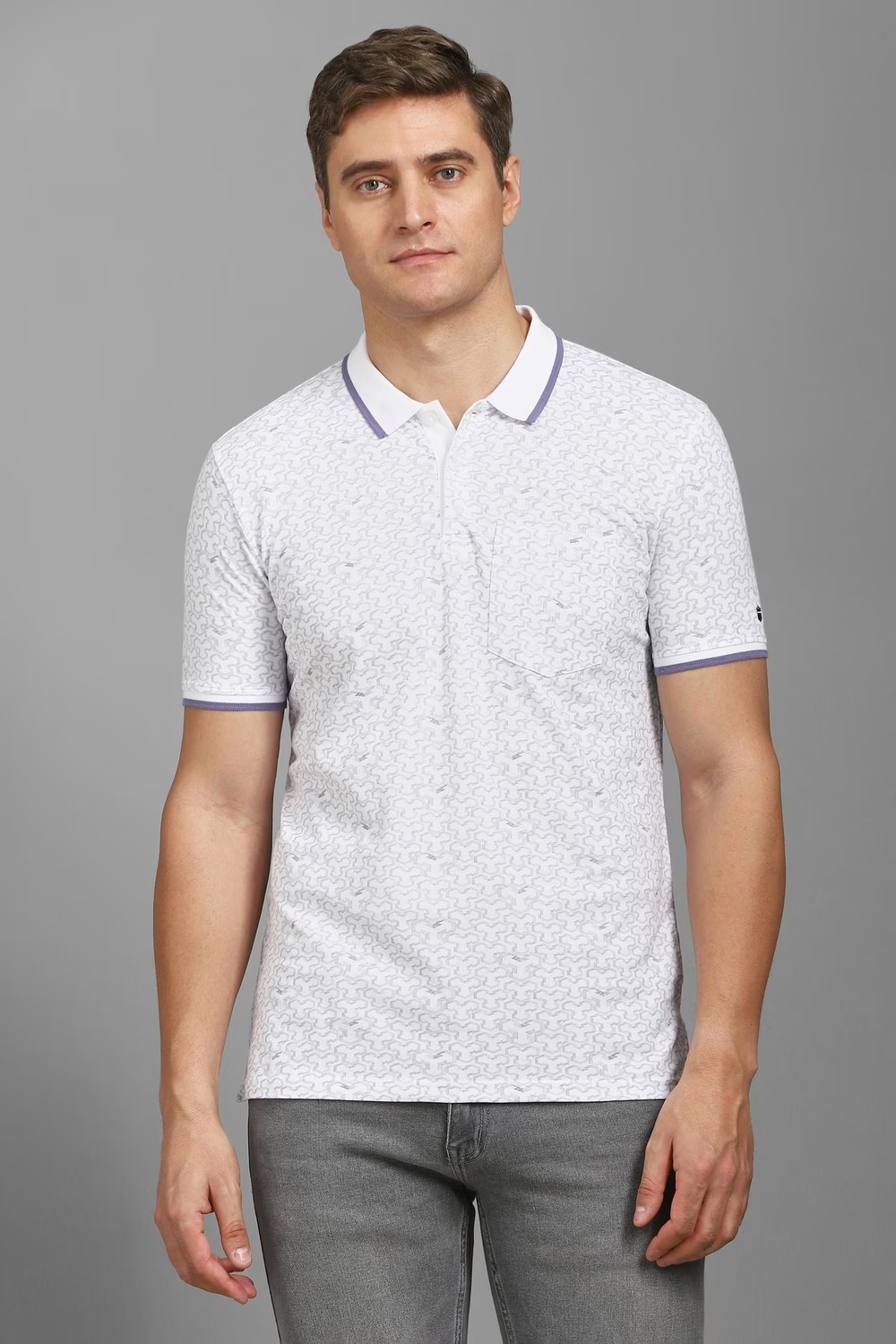 Men White Print Polo Neck T-shirt-White 1 26343-men-white-print-polo-neck-t-shirt-white-1.jpg