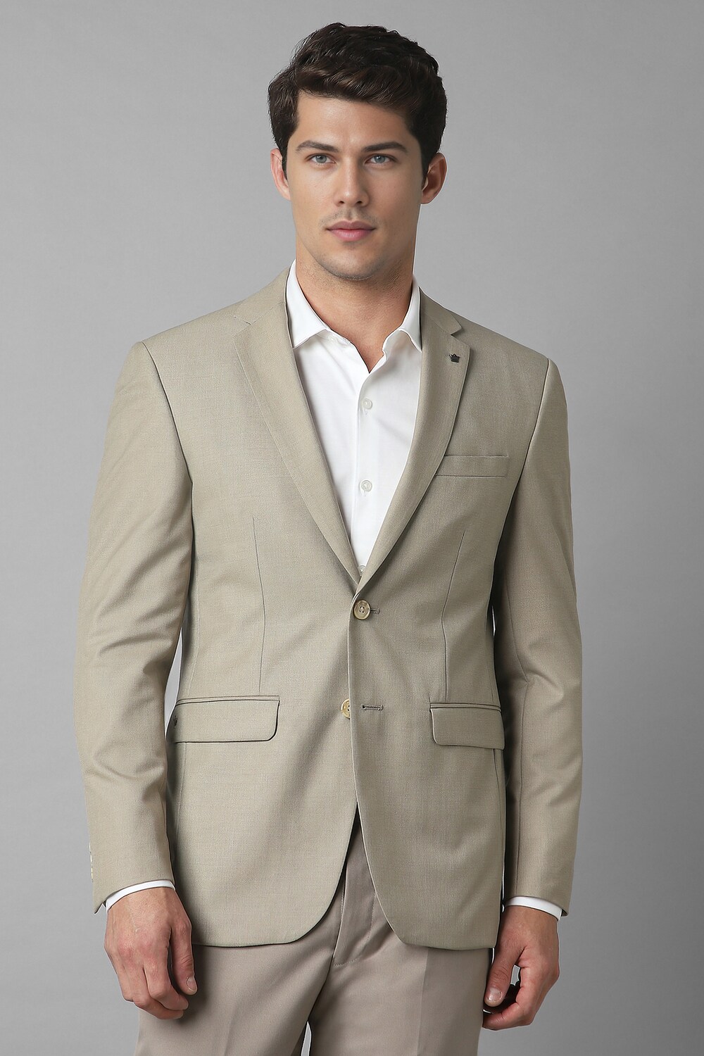 Men Khaki Slim Fit Textured Formal Blazer-Khaki 1 26818-men-khaki-slim-fit-textured-formal-blazer-khaki-1.jpg