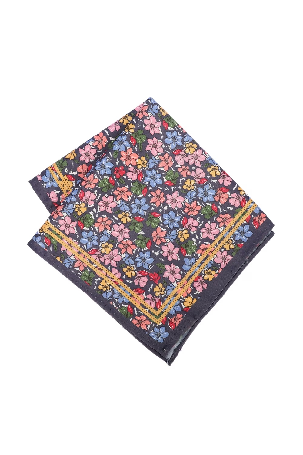 Men Multi Print Formal Pocket Square-Multi