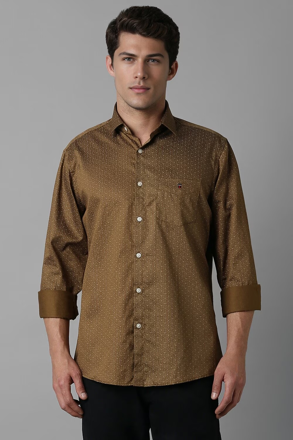 Men Brown Slim Fit Print Full Sleeves Casual Shirt-Brown 1 27110-men-brown-slim-fit-print-full-sleeves-casual-shirt-brown-1.jpg