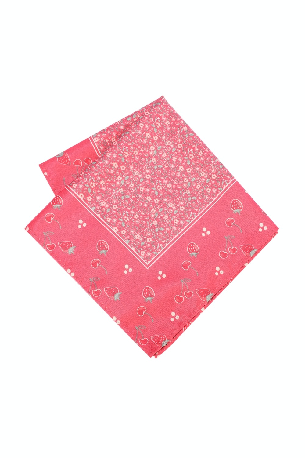 Men Pink Print Formal Pocket Square-Pink