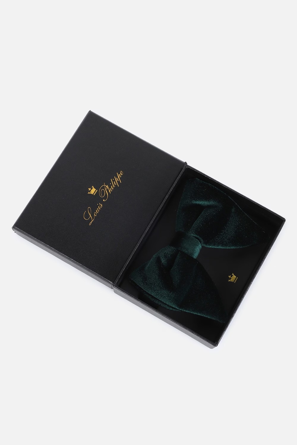 Men Green Solid Bow Tie-Green