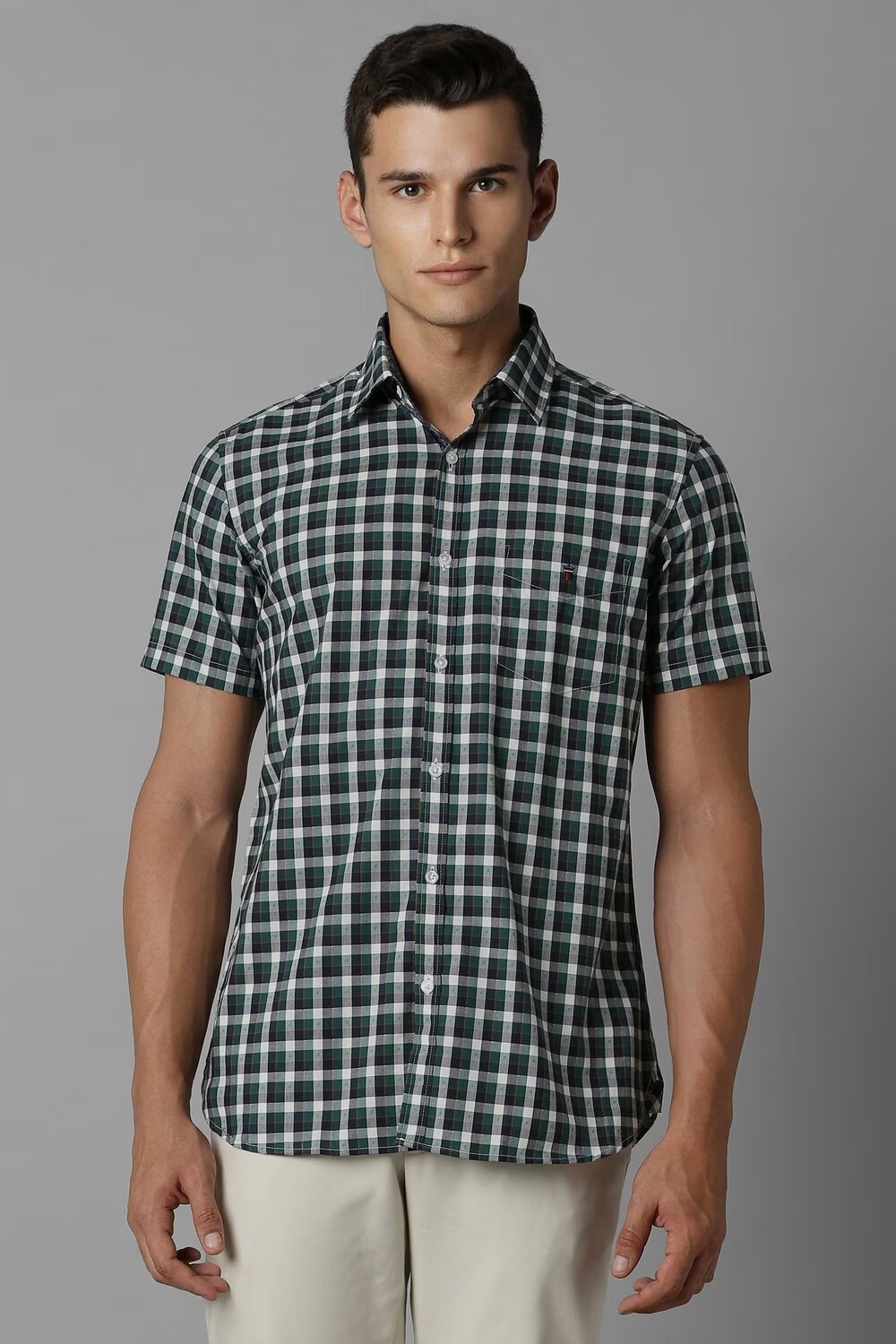 Men Multi Slim Fit Check Half Sleeves Casual Shirt-Multi 1 27874-men-multi-slim-fit-check-half-sleeves-casual-shirt-multi-1.jpg