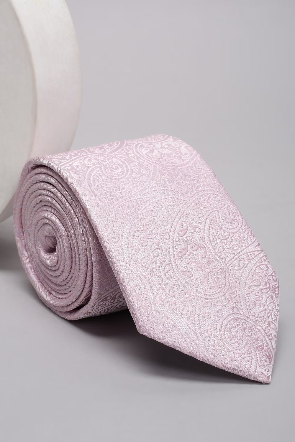 Men Lilac Embroidered Tie-Lilac
