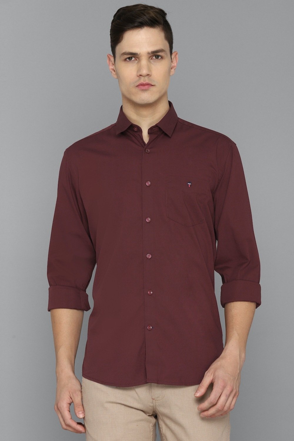 Men Maroon Slim Fit Solid Full Sleeves Casual Shirt-Maroon 1 2839-men-maroon-slim-fit-solid-full-sleeves-casual-shirt-maroon-1.jpg