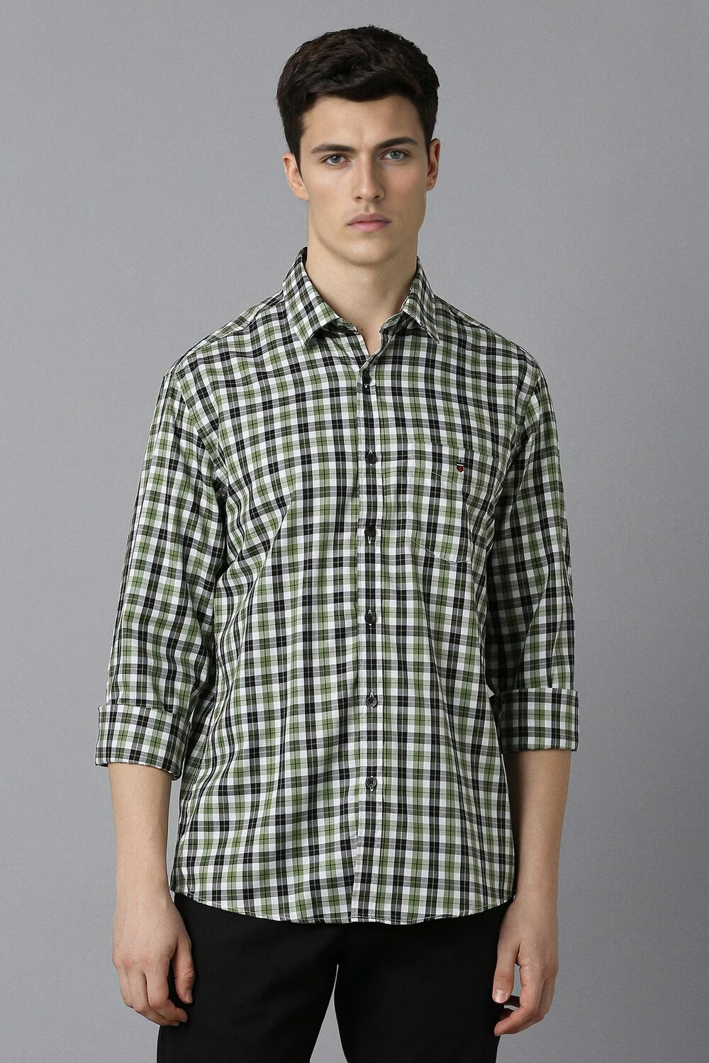 Men Green Slim Fit Check Full Sleeves Casual Shirt-Green 1 28483-men-green-slim-fit-check-full-sleeves-casual-shirt-green-1.jpg