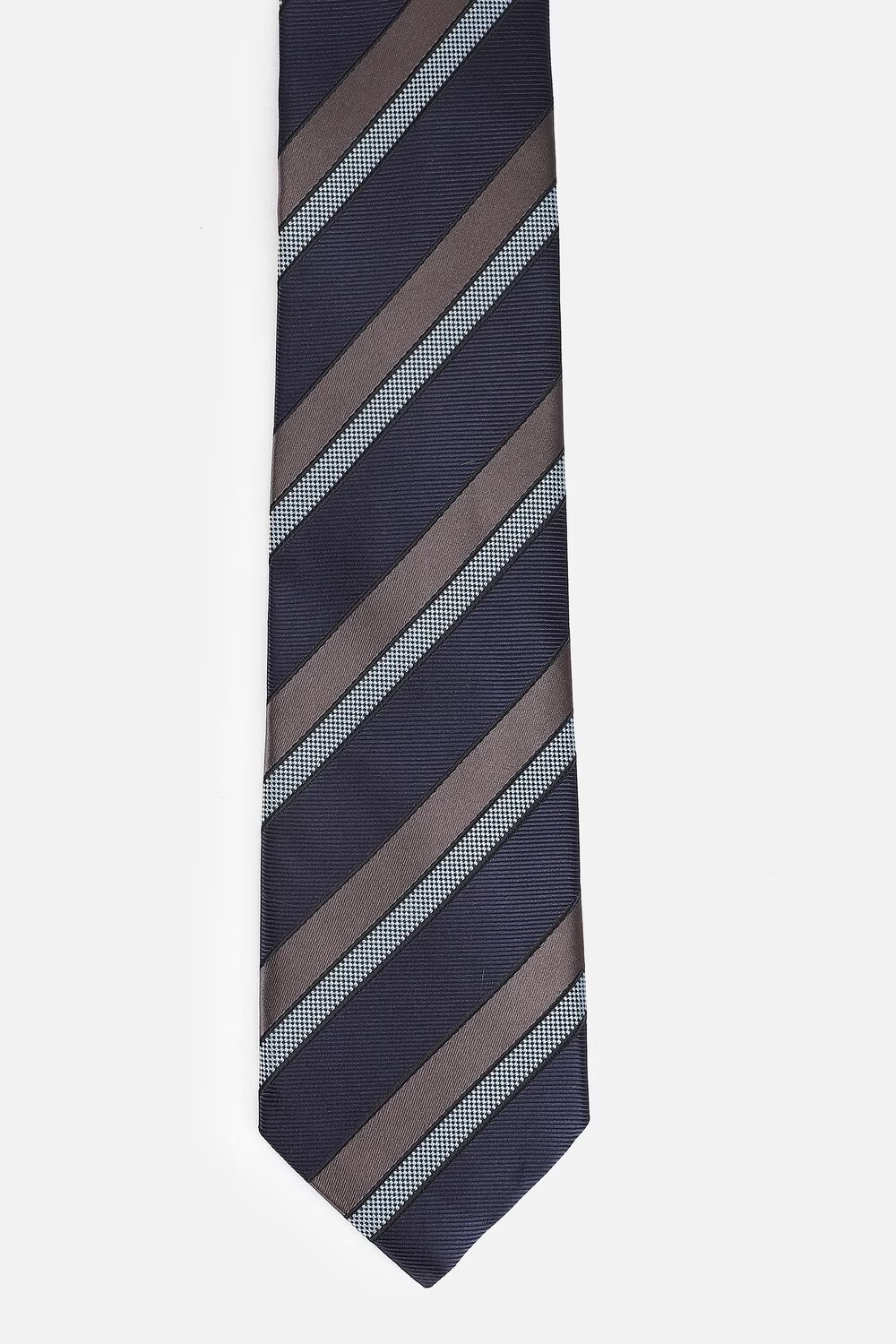 Men Black Print Tie-Black