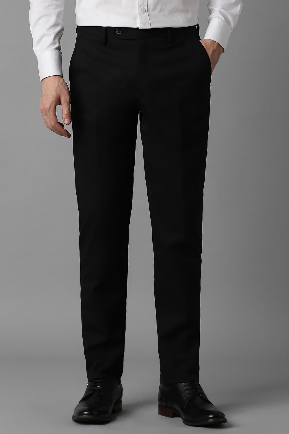 Men Black Super Slim Fit Solid Flat Front Formal Trousers-Black 1 29391-men-black-super-slim-fit-solid-flat-front-formal-trousers-black-1.jpg