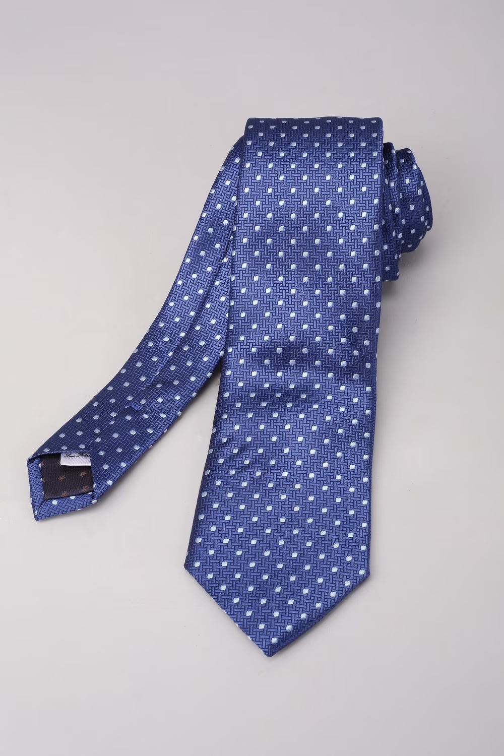 Men Blue Embroidered Tie-Blue