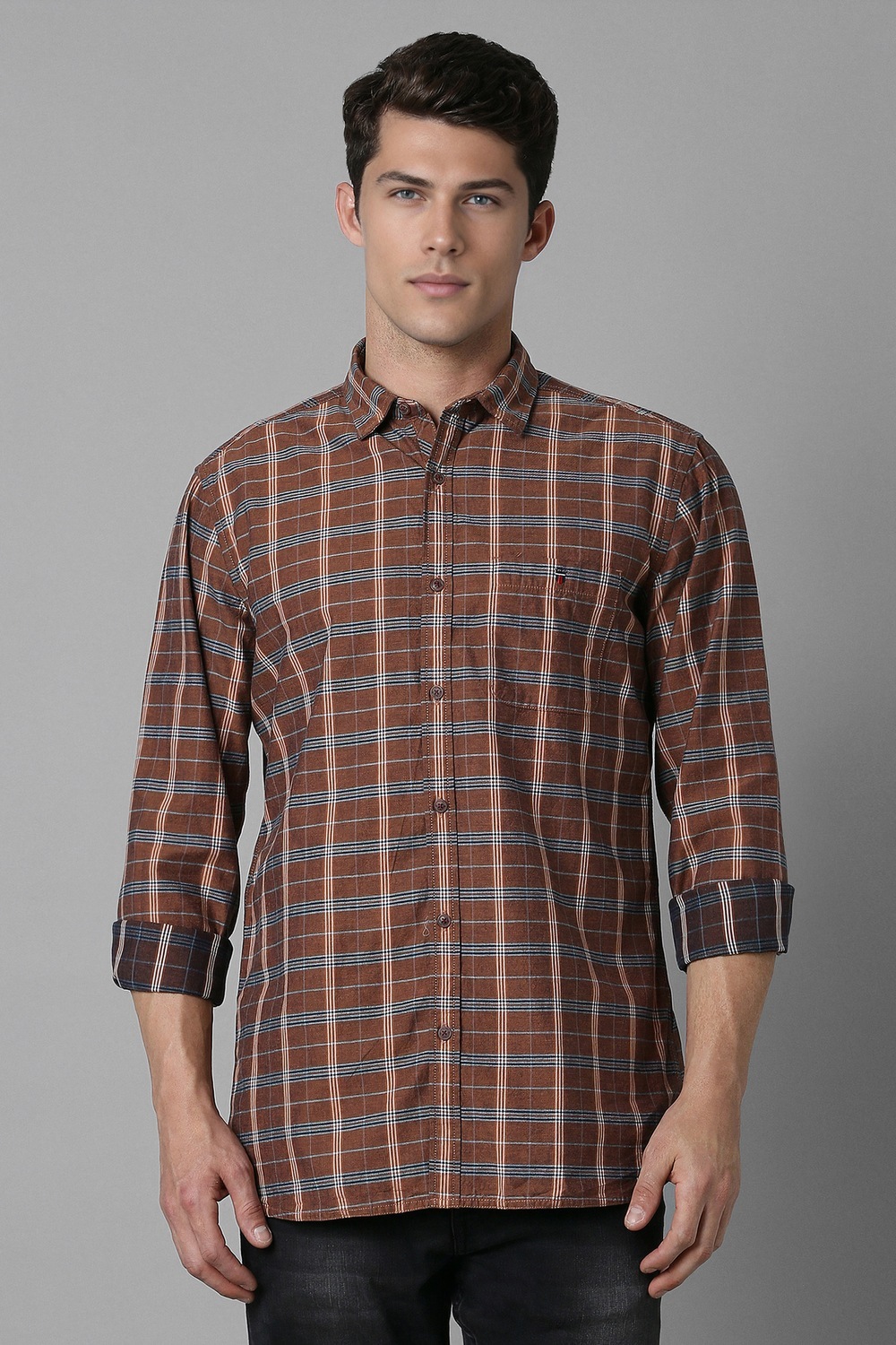 Men Brown Check Full Sleeves Casual Shirt-Brown 1 30018-men-brown-check-full-sleeves-casual-shirt-brown-1.jpg