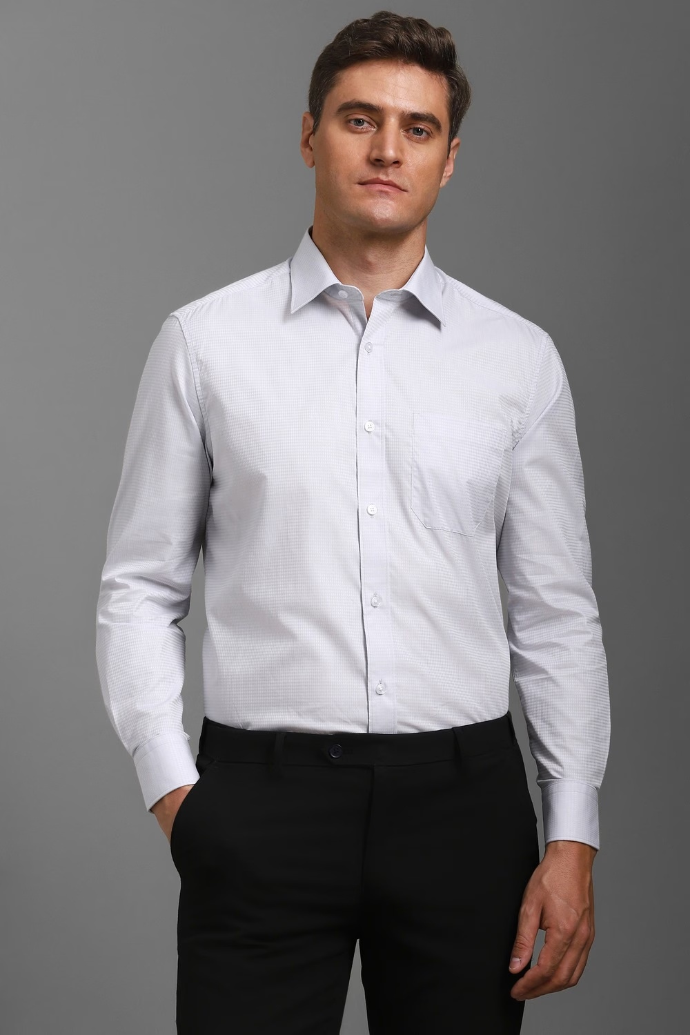 Men White Classic Fit Textured Full Sleeves Formal Shirt-White 1 30986-men-white-classic-fit-textured-full-sleeves-formal-shirt-white-1.jpg