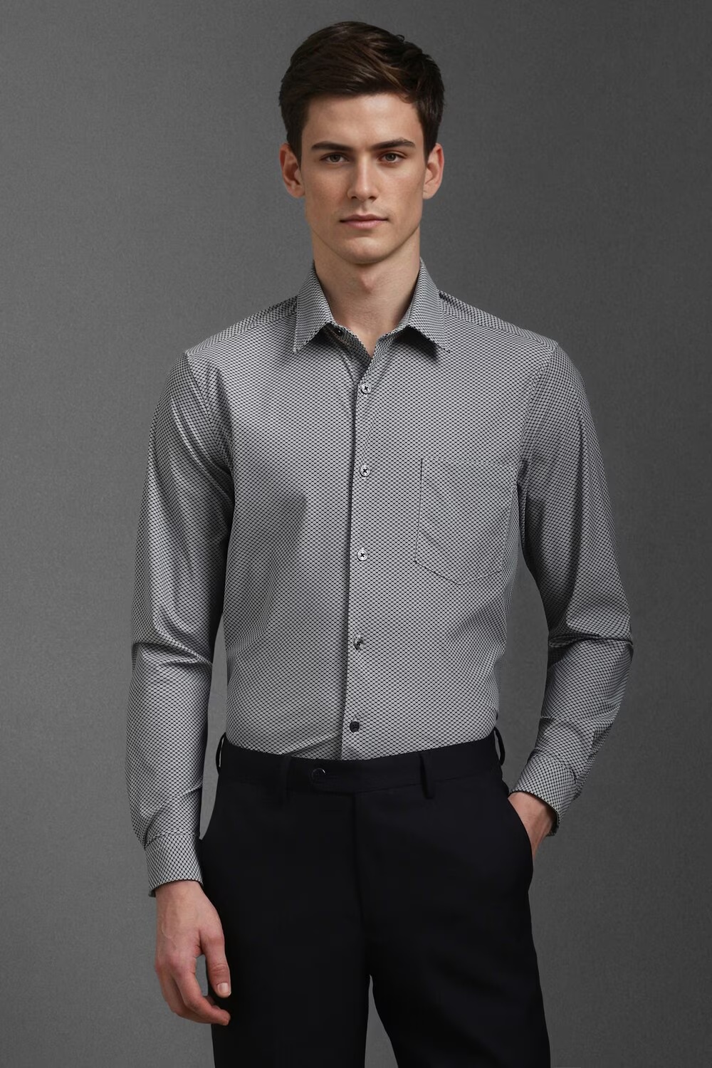 Men Grey Slim Fit Print Full Sleeves Formal Shirt-Grey 1 31054-men-grey-slim-fit-print-full-sleeves-formal-shirt-grey-1.jpg