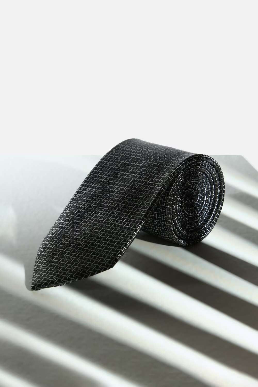 Men Grey Embroidered Tie-Grey