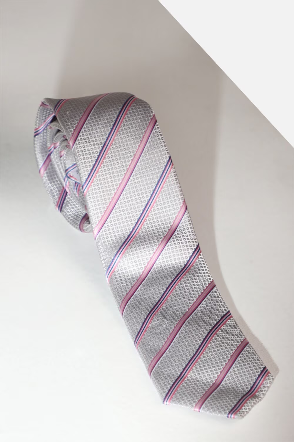 Men Grey Print Tie-Grey