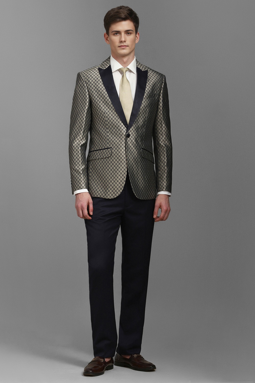 Men Black Slim Fit Print Formal Two Piece Suit-Black 1 31845-men-black-slim-fit-print-formal-two-piece-suit-black-1.jpg