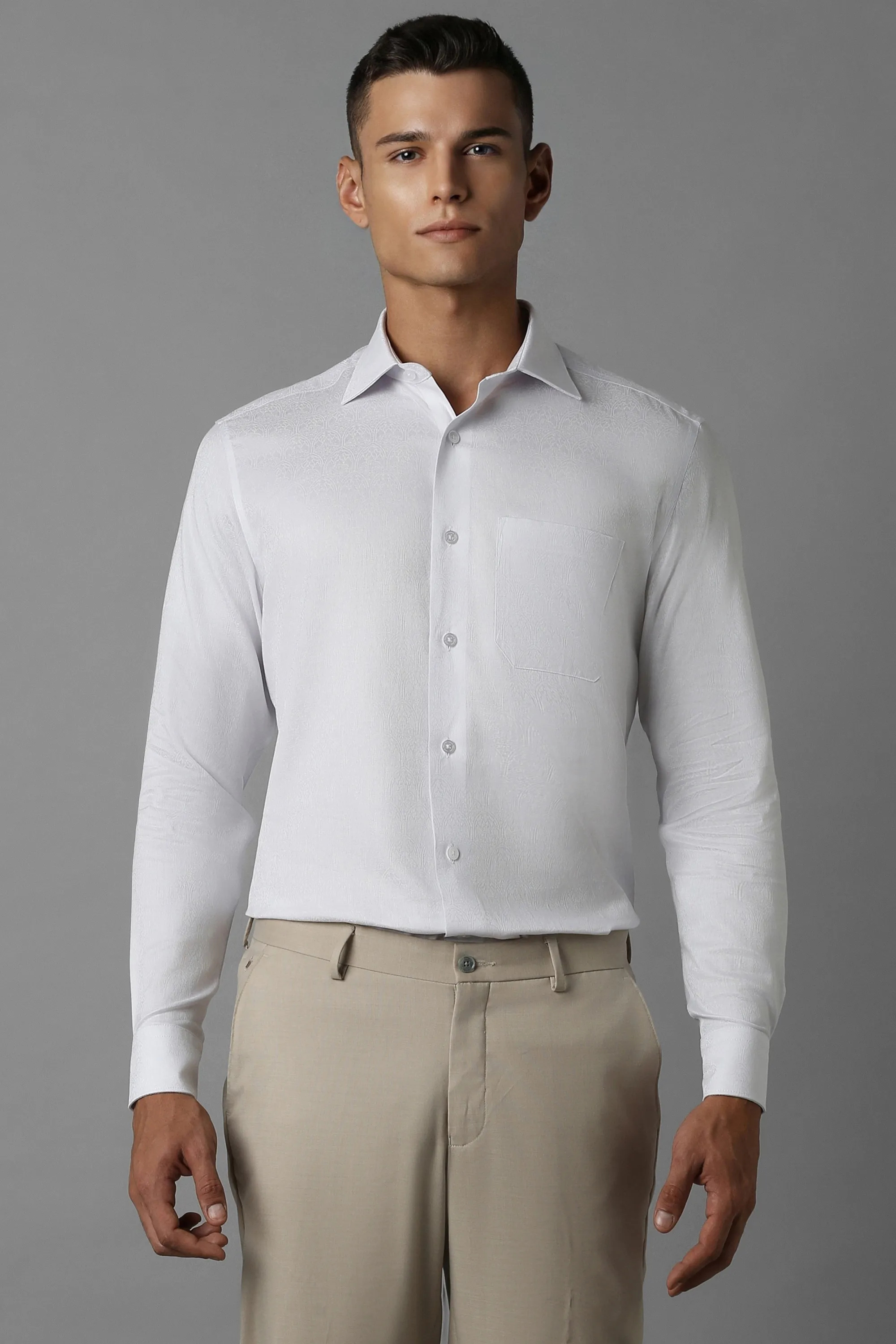 Men White Classic Fit Textured Full Sleeves Formal Shirt-White 1 31862-men-white-classic-fit-textured-full-sleeves-formal-shirt-white-1.webp
