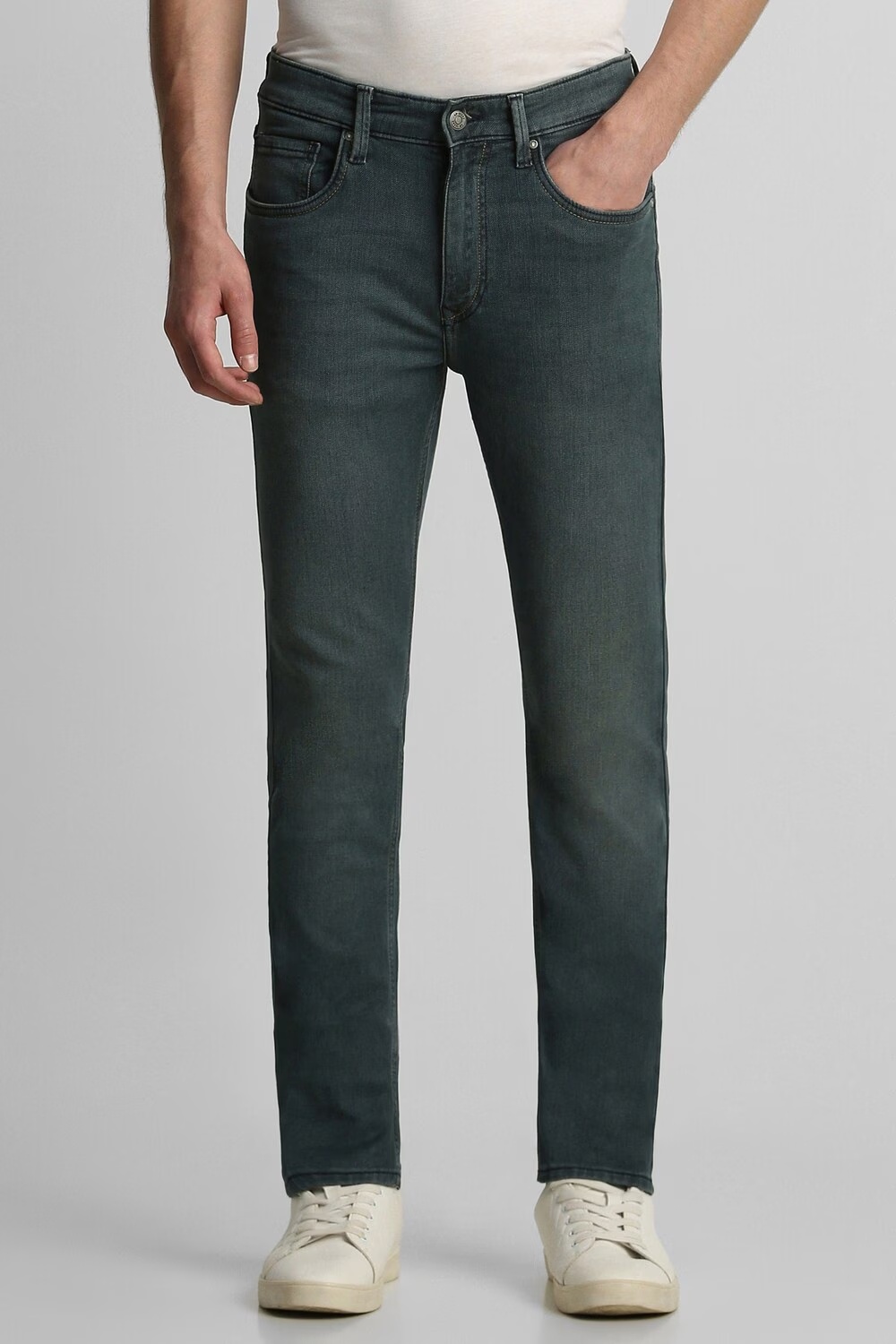 Men Blue Mid Super Slim Fit Jeans-Blue