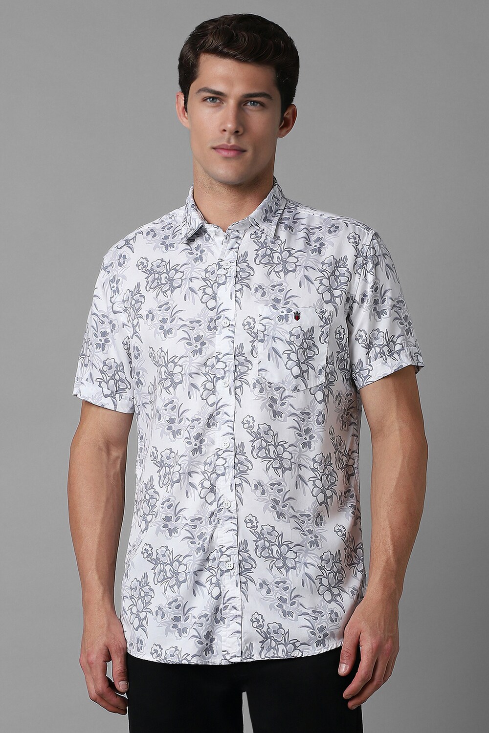 Men White Slim Fit Print Half Sleeves Casual Shirt-White 1 32724-men-white-slim-fit-print-half-sleeves-casual-shirt-white-1.jpg